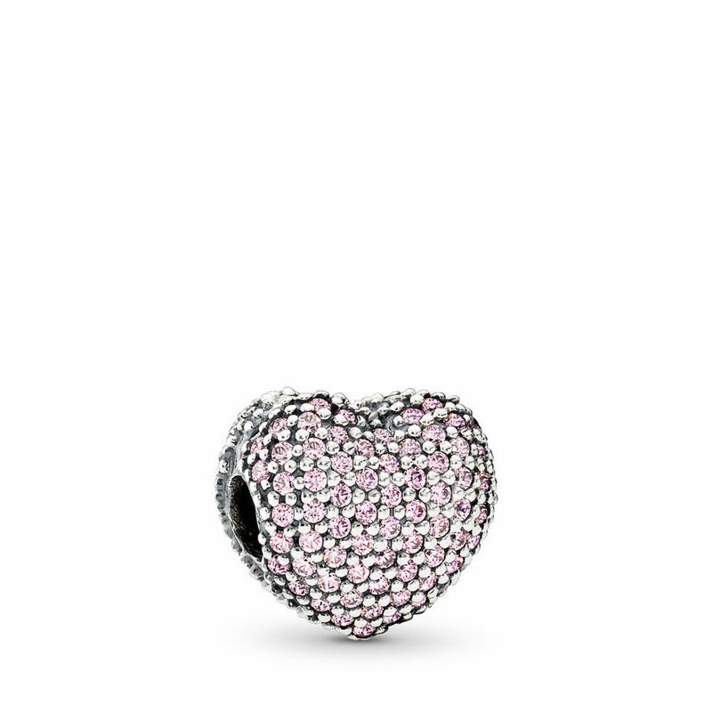 Pandora Pavé Open My Heart Clip Charm Silver Egypt NM4703526